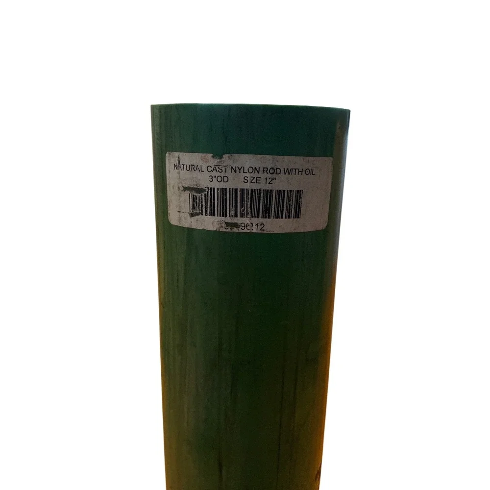 Nylon 6 oil filled Cast Round Rod Green 3